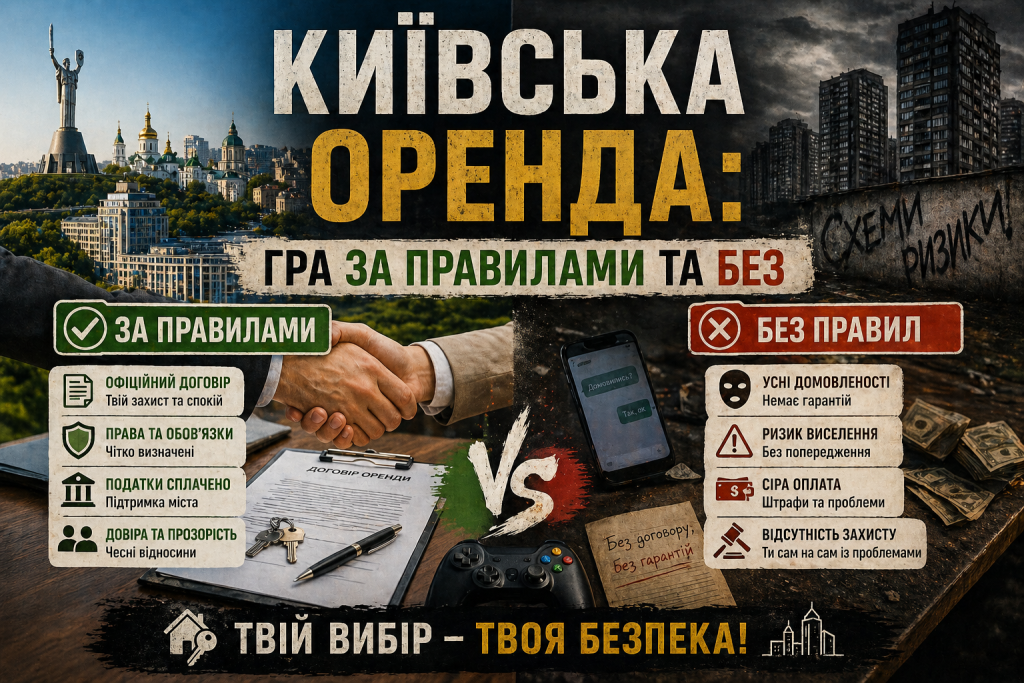 КИЇВСЬКА ОРЕНДА: ГРА ЗА ПРАВИЛАМИ ТА БЕЗ картинку