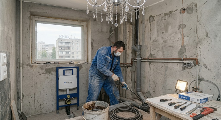 Усунення засмічень у Києві: способи чищення, види пробок та практичні поради
