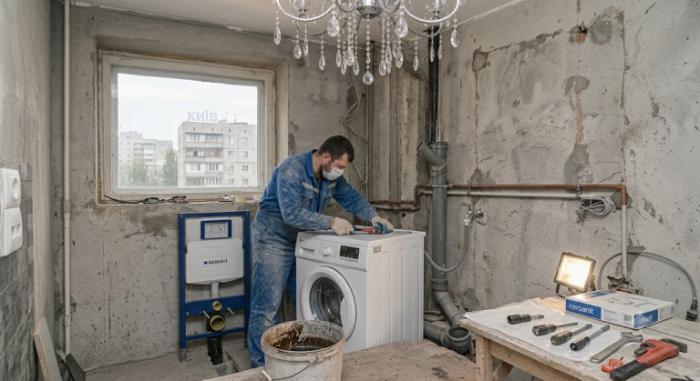 Підключення пральної машини у Києві: етапи, норми та практичні поради